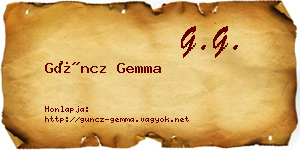 Güncz Gemma névjegykártya